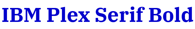 IBM Plex Serif Bold fuente